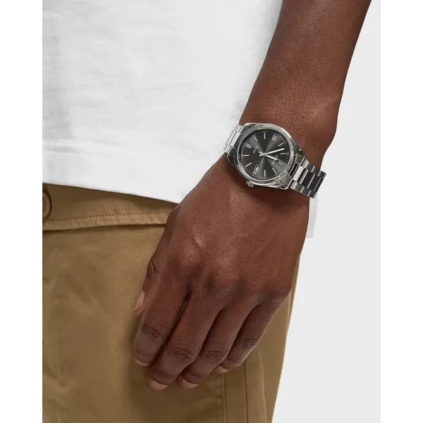 Casio MTP-1302PD-1A1 férfi karóra, rozsdamentes acél szíj, fekete számlap, WR50
