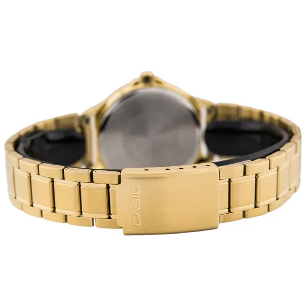 Casio LTP-V300G-1AUDF női karóra, arany nemesacél, fekete számlap, 33 mm, WR30