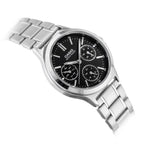 Casio LTP-V300D-1A női karóra, fekete számlap, acél szíj, 33 mm, WR30