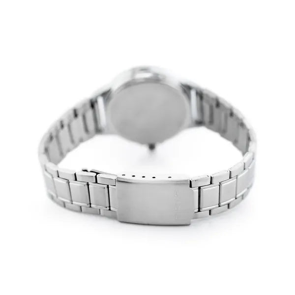 Casio LTP-V300D-1A női karóra, fekete számlap, acél szíj, 33 mm, WR30