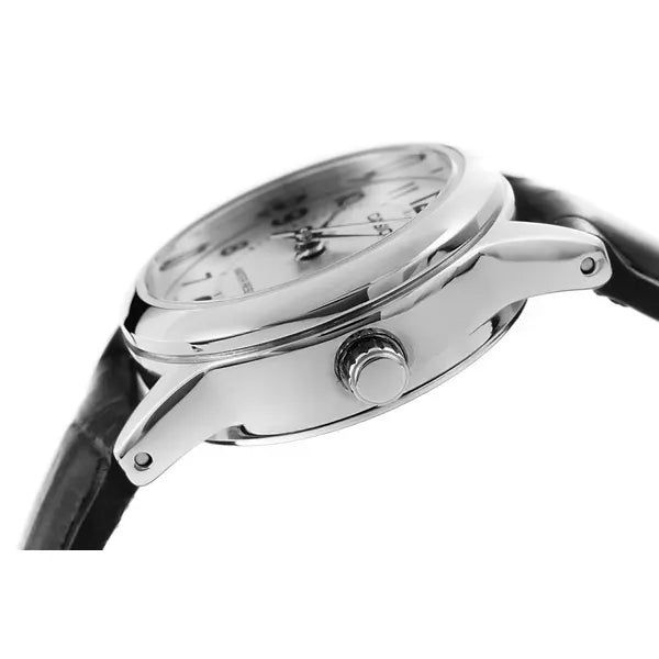 Casio LTP-V002L-7BUDF női karóra, bőr szíj, ezüst számlap, WR30, 25 mm