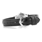 Casio LTP-V002L-1AUDF női karóra, 25 mm, fekete számlap, bőr szíj, dátum, WR30