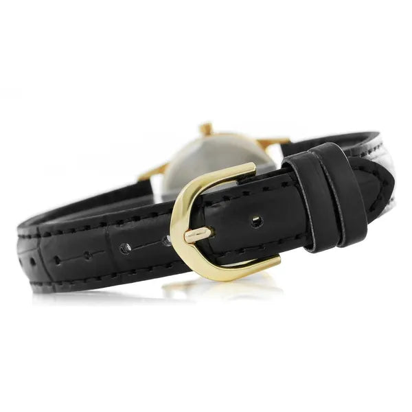 Casio LTP-V002GL-7BUDF női karóra, arany tok, fehér számlap, bőr szíj, WR30