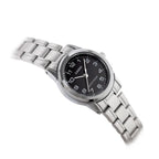 Casio LTP-V001D-1B női karóra, ezüst acélszíj, fekete számlap, WR30