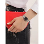 Casio LTP-V001D-1B női karóra, ezüst acélszíj, fekete számlap, WR30