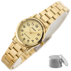 Casio LTP-V001G-9B női karóra, arany, acél szíj, 25 mm, WR30 + díszdoboz