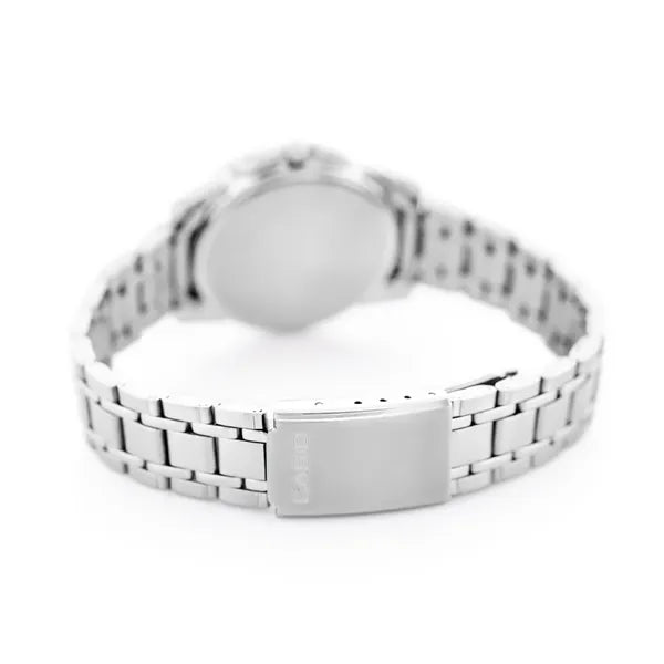 Casio LTP-1314D-1AVDF női karóra, fekete számlap, acél szíj, 32 mm, WR50