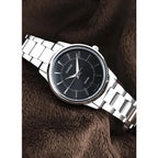 Casio LTP-1303D-1AVDF női karóra, 30 mm, acél szíj, fekete számlap, WR50
