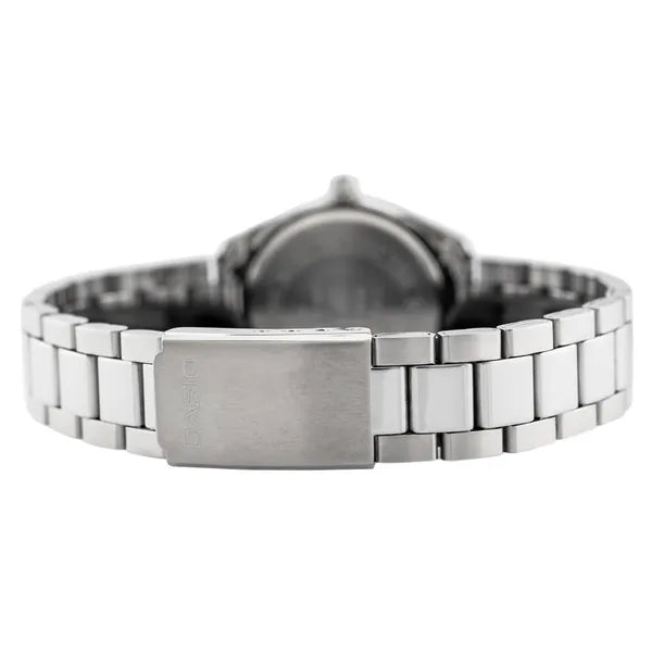 Casio LTP-1302D-1A1 női karóra, acél szíj, fekete számlap, dátum, WR30