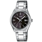 Casio LTP-1302D-1A1 női karóra, acél szíj, fekete számlap, dátum, WR30