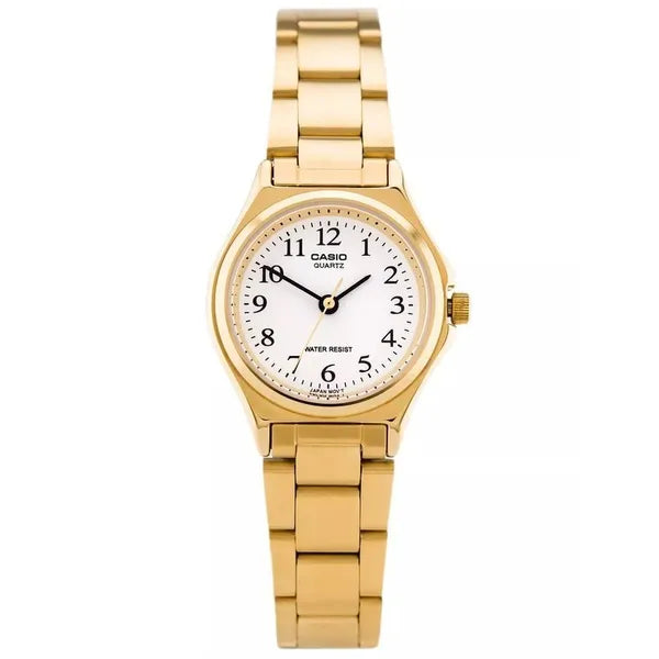 Casio LTP-1130N-7B női karóra, kvarc, acél, arany-ezüst, fehér számlap, WR30