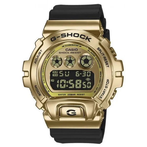 Casio G-Shock G-Steel GM-6900G-9ER férfi óra, WR200, arany acél tok, fekete szíj