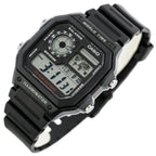 Casio férfi digitális karóra AE-1200WH-1AVCF, WR100, világidő, fekete