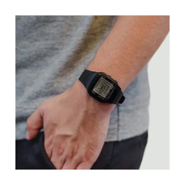 Casio Vintage DB-36-1AVCR férfi digitális óra, fekete, WR50, Databank, díszdoboz