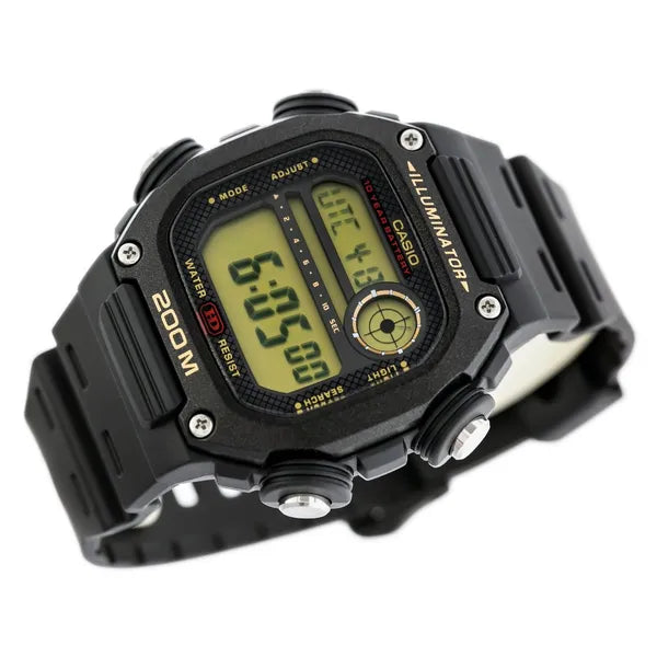 Casio DW-291H-9AVDF férfi digitális karóra, WR200, kvarc, fekete