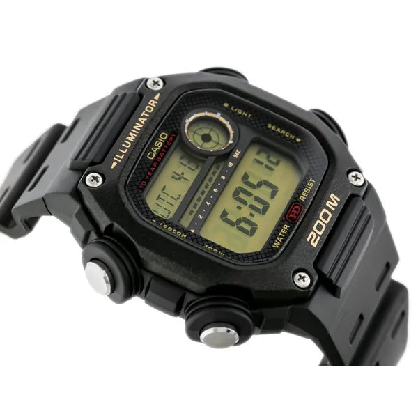 Casio DW-291H-9AVDF férfi digitális karóra, WR200, kvarc, fekete