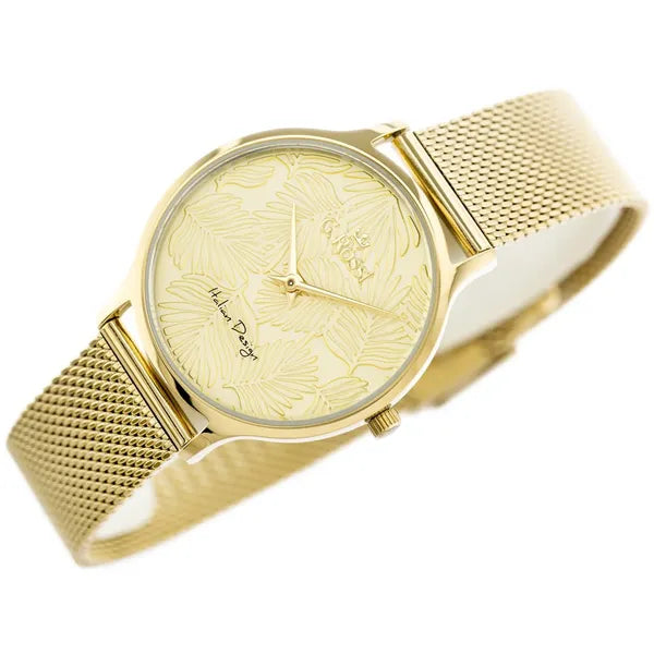 G. Rossi női karóra, arany színű, fém szíj, kvarc Miyota, 31 mm, WR30