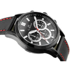 Férfi karóra G. Rossi, Miyota kvarc, fekete bőr szíj, WR30, 44 mm