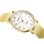Perfect F332 női karóra, arany hálós szíj, ezüst számlap, 36 mm, WR30