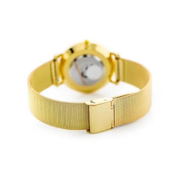 Perfect F332 női karóra, arany hálós szíj, ezüst számlap, 36 mm, WR30