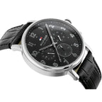 Tommy Hilfiger Daniel 1710381 férfi karóra, bőr szíj, fekete, 46 mm, WR50