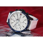Tommy Hilfiger 1791723 férfi karóra, 46 mm, kvarc, WR50, fehér számlap