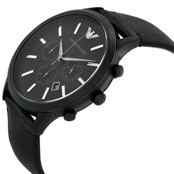 Emporio Armani férfi karóra Renato AR2461, fekete bőr, kronográf, WR50