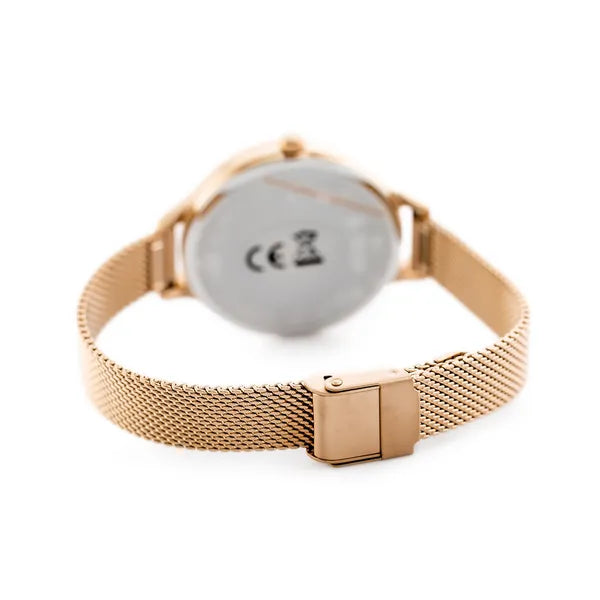 G. Rossi női karóra, rózsaarany, 32 mm számlap, kvarc, WR30, fém szíj