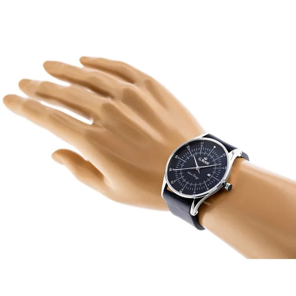 G. Rossi 7028A4-6F1 férfi karóra, kék számlap, bőr szíj, 43 mm, Miyota