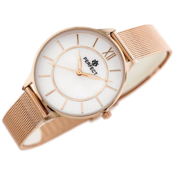Perfect F346-7 női karóra, rózsaarany, kvarc, 36 mm, WR30 + díszdoboz