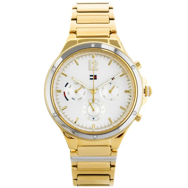 Tommy Hilfiger Eve női karóra 39 mm, kvarc, arany/ezüst, acél, WR30