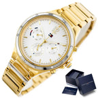 Tommy Hilfiger Eve női karóra 39 mm, kvarc, arany/ezüst, acél, WR30