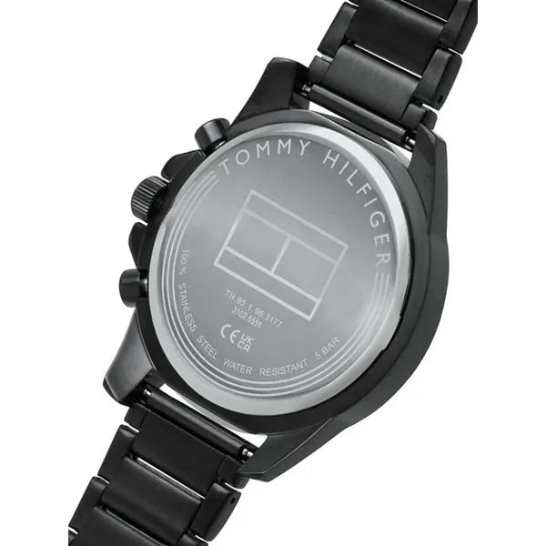 Tommy Hilfiger Evan 1710410 férfi karóra, fekete, 44 mm, WR50, kvarc
