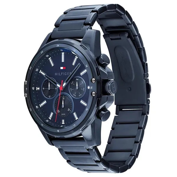 Tommy Hilfiger Mason 1791789 férfi karóra, kék, acél szíj, kvarc, WR30