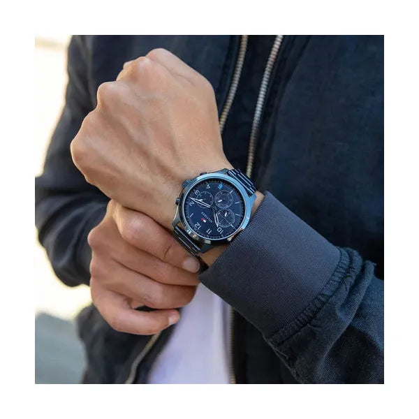 Tommy Hilfiger Asher 1791853 férfi karóra, kék, acél, kvarc, WR50