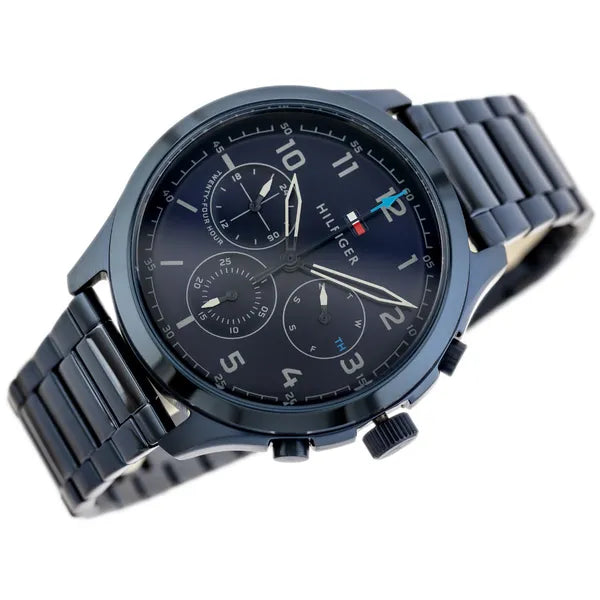 Tommy Hilfiger Asher 1791853 férfi karóra, kék, acél, kvarc, WR50