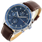 Tommy Hilfiger Parker 1791837 férfi karóra, bőrszíj, kék, WR50