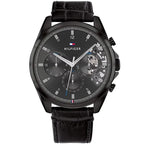 Tommy Hilfiger Baker 1710452 férfi karóra, fekete, bőr, 44 mm, 5 ATM