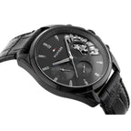 Tommy Hilfiger Baker 1710452 férfi karóra, fekete, bőr, 44 mm, 5 ATM