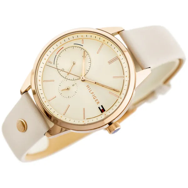 Tommy Hilfiger Brooklyn 1782022 női karóra, kvarc, bőrszíj, rózsaarany, 38 mm