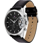 Tommy Hilfiger Baker 1710449 férfi karóra, kvarc, bőr szíj, WR50, fekete