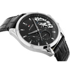 Tommy Hilfiger Baker 1710449 férfi karóra, kvarc, bőr szíj, WR50, fekete
