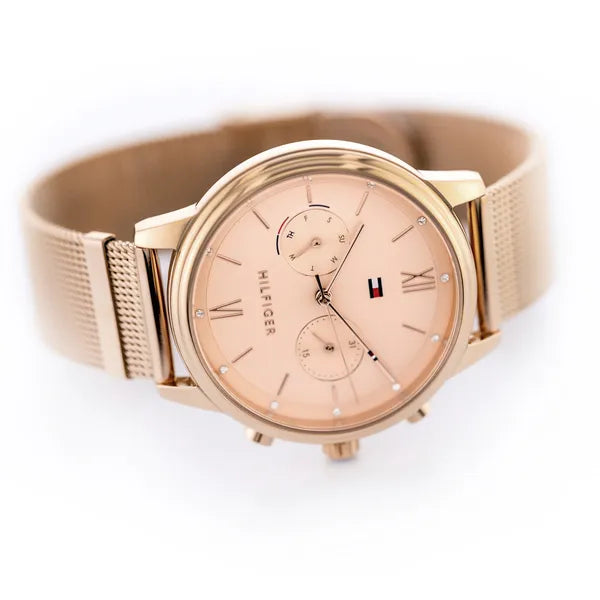 Tommy Hilfiger Blake női karóra, rozéarany, acél szíj, 38 mm, kvarc
