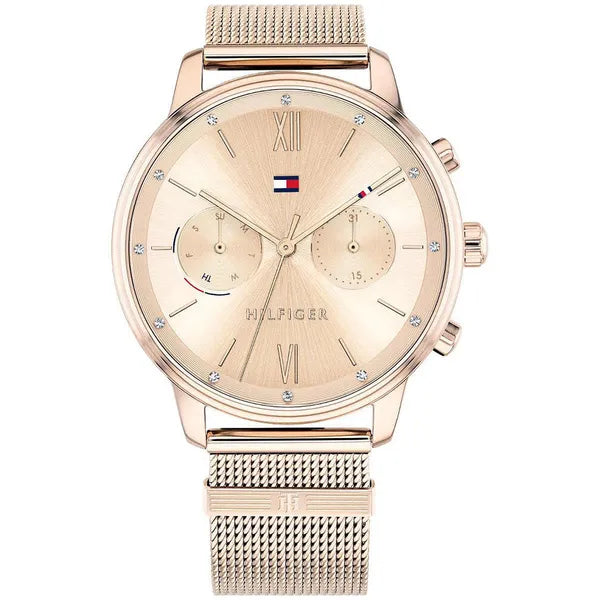 Tommy Hilfiger Blake női karóra, rozéarany, acél szíj, 38 mm, kvarc