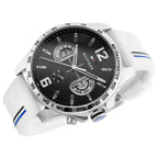 Tommy Hilfiger Decker férfi karóra, kvarc, 46 mm, fehér bőrszíj, WR50 1791475