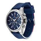 Tommy Hilfiger Mason 1791791 férfi karóra, kvarc, kék, gumiszíj
