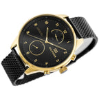 Tommy Hilfiger Chase 1791580 férfi karóra, fekete/arany, kvarc, WR50, acél szíj