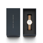 Daniel Wellington Petite Melrose női karóra, 32 mm, rózsaarany, fehér számlap