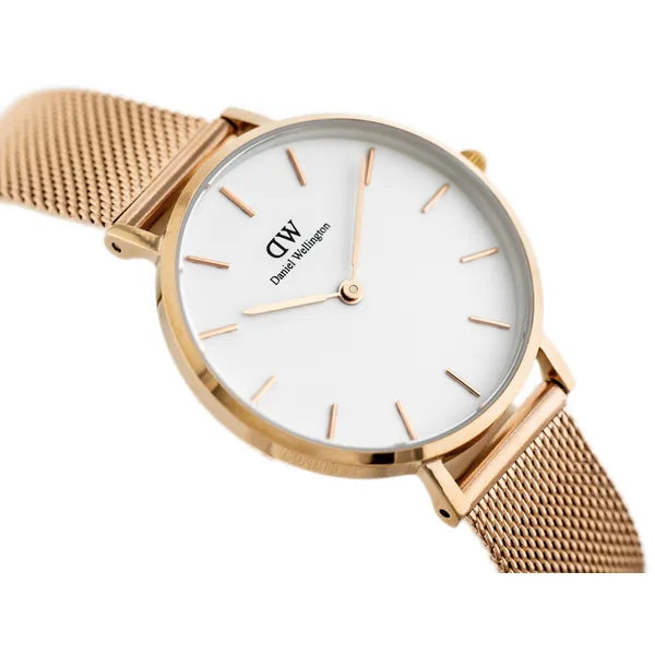 Daniel Wellington Petite Melrose női karóra, 32 mm, rózsaarany, fehér számlap