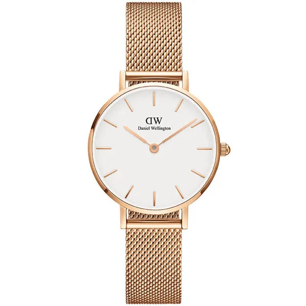 Daniel Wellington Petite Melrose női karóra, 32 mm, rózsaarany, fehér számlap
